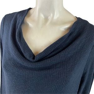 Sympli Midnight Blue Cowl Neck Tunic